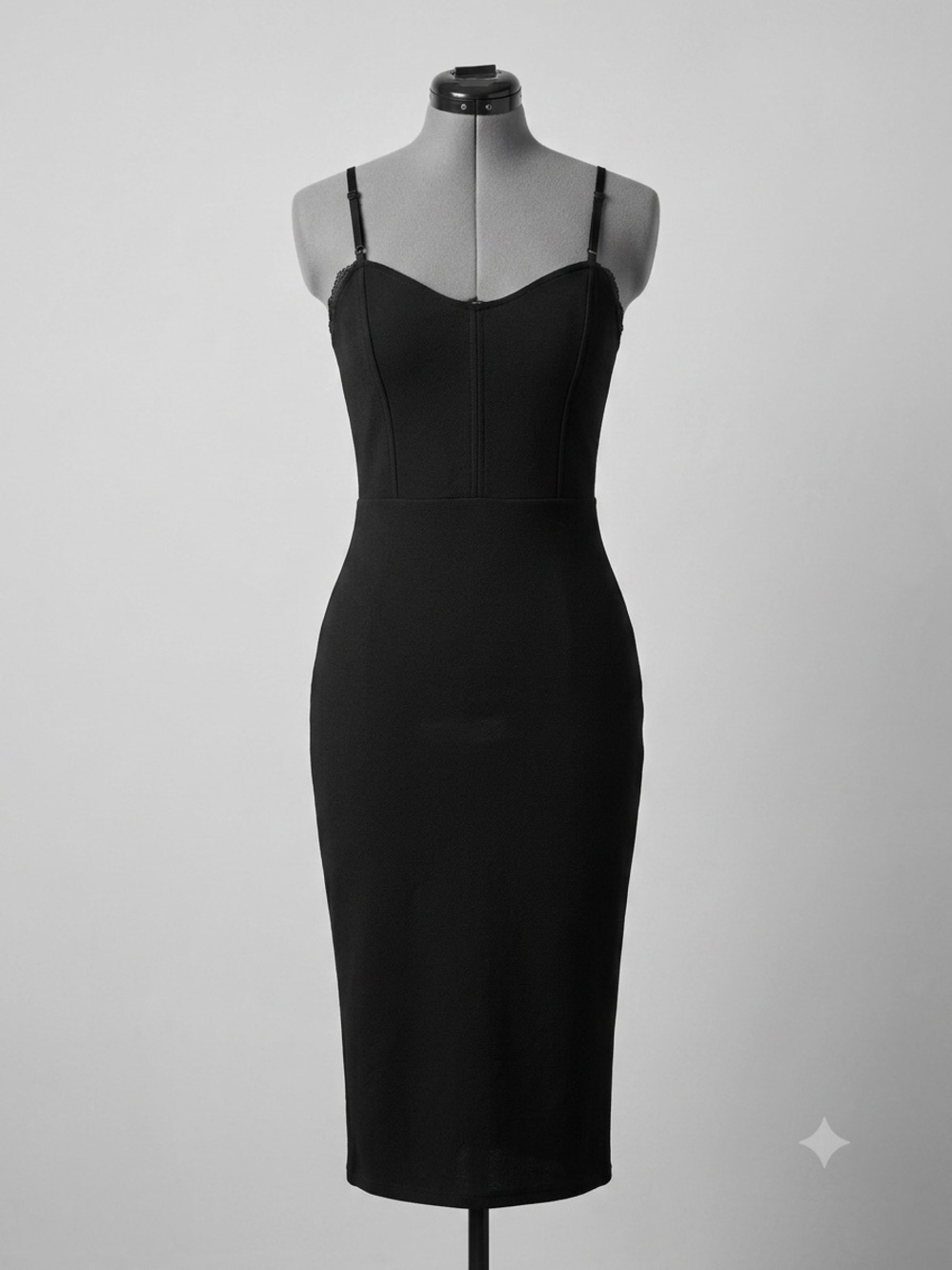 XS H&M Bustier Black Bodycon Dress